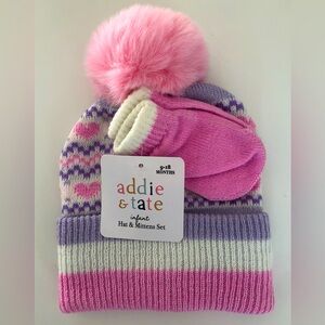 Infant Addie & Tate Fairisle Hat & Mitten Set